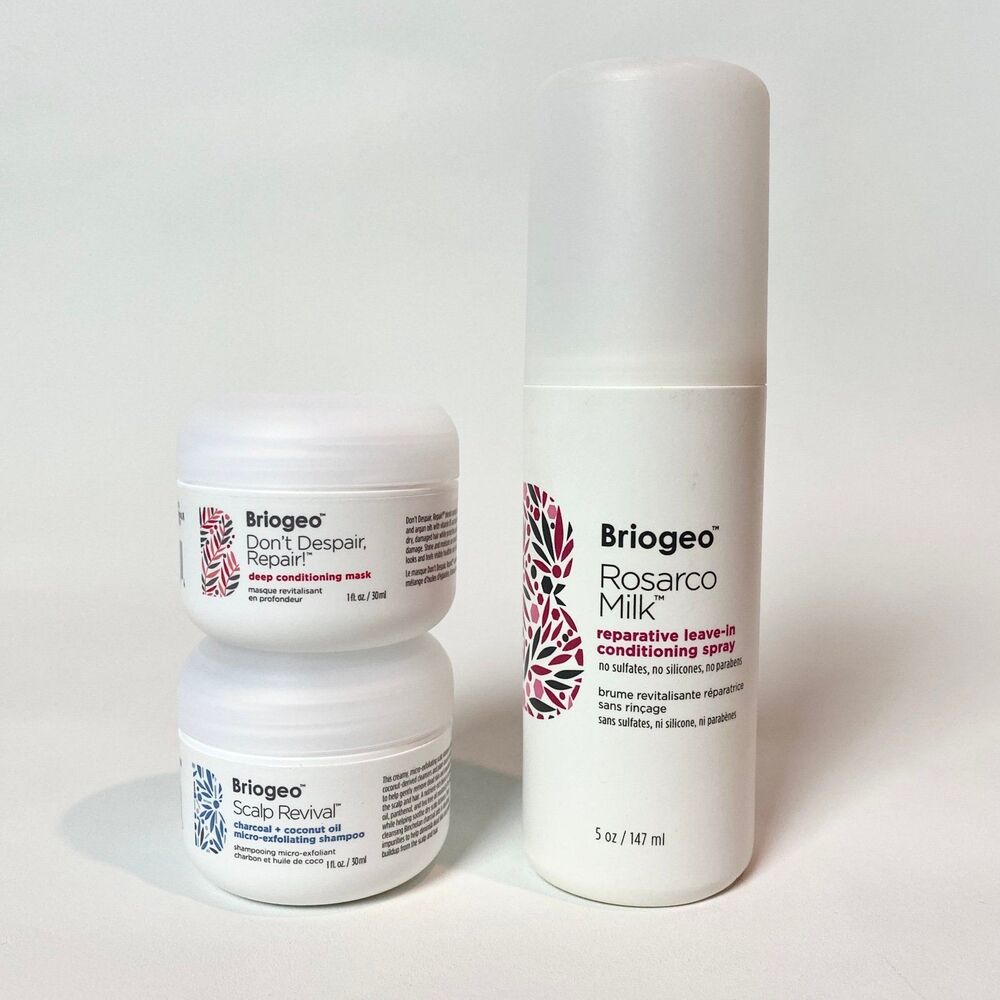 Briogeo Rosarco Milk + Don’t Despair Repair Mask + Scalp Revival Shampoo